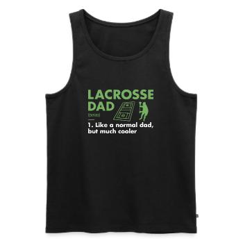 Sport Dad Definition Lacrosse - Männer Premium Bio Tank Top - Schwarz - Vorne - Michal (187cm)