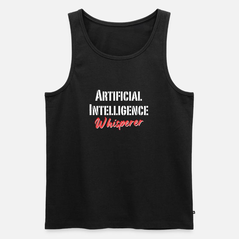 Flüsterer mit künstlicher Intelligenz - Männer Premium Bio Tank Top - Schwarz