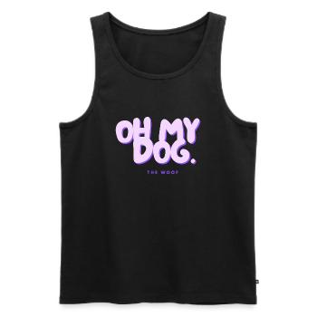 Oh mon chien. - Débardeur bio Premium Homme - noir - Devant - Michal (187cm)