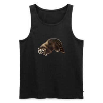 Racoon - Men's Premium Organic Tank Top - black - Front - AI Model Male 178 light (178cm)