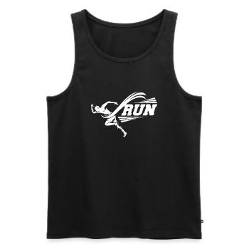 Triathlon Swim Bike Run Marathon - Männer Premium Bio Tank Top - Schwarz - Vorne - Michal (187cm)