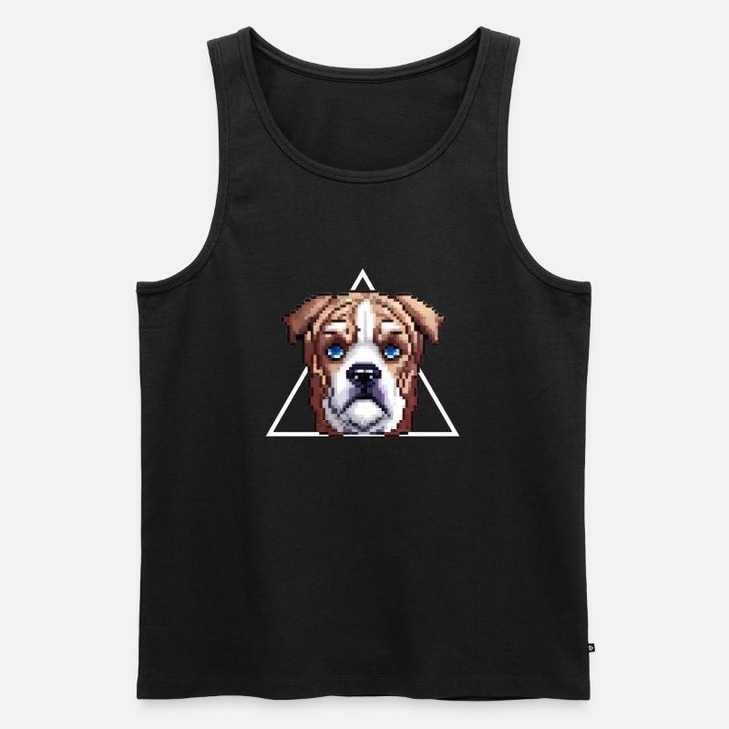 Daisy - Männer Premium Bio Tank Top - Schwarz