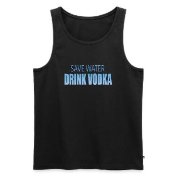 Vodka - Männer Premium Bio Tank Top - Schwarz - Vorne - AI Model Male 178 light (178cm)