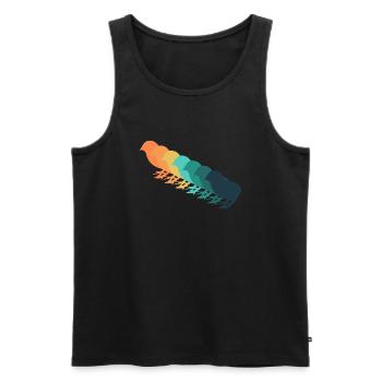 Retro-Küken - Männer Premium Bio Tank Top - Schwarz - Vorne - AI Model Male 178 light (178cm)