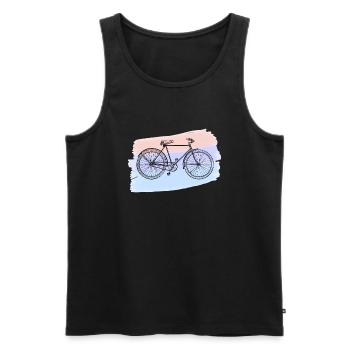 Bicyclette - Débardeur bio Premium Homme - noir - Devant - Michal (187cm)