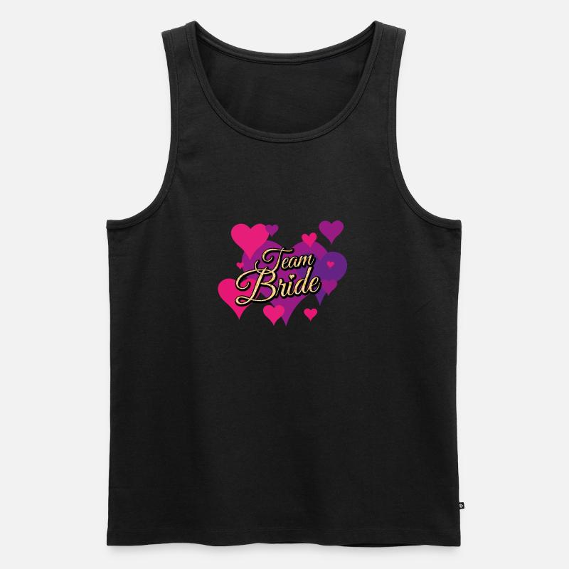 Team Bride Glittermuster - Männer Premium Bio Tank Top - Schwarz