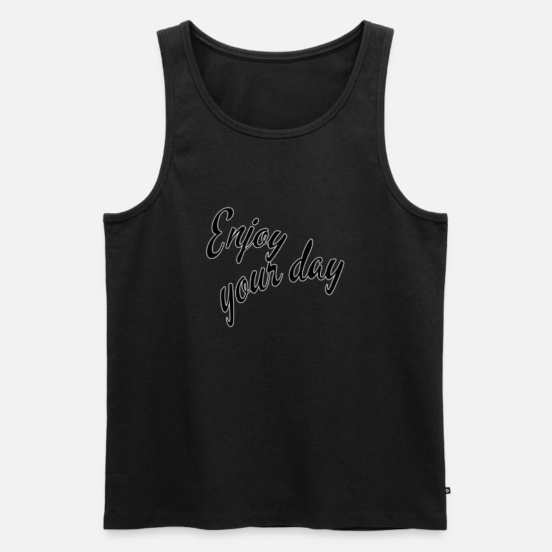 Enjoy your day - Men's Premium Organic Tank Top - black