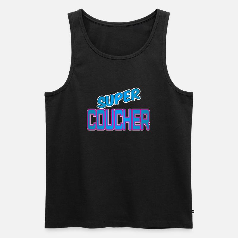 Super coucher - Männer Premium Bio Tank Top - Schwarz