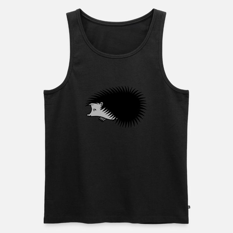 Igel - Männer Premium Bio Tank Top - Schwarz