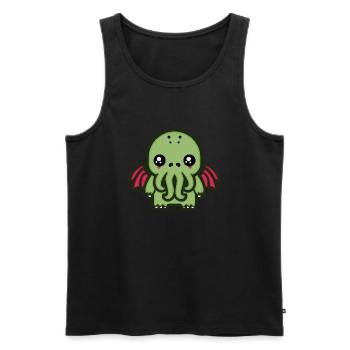 Cute Cthulhu - Men's Premium Organic Tank Top - black - Front - AI Model Male 178 light (178cm)