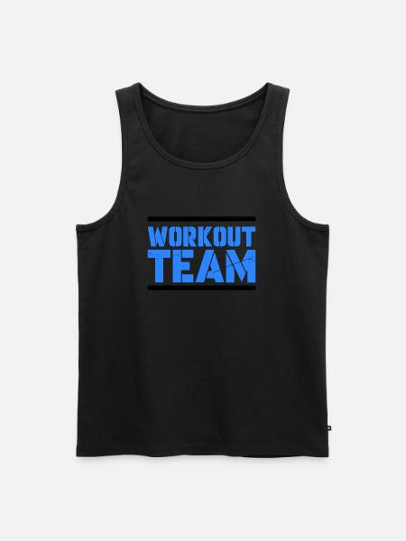 Workout Team - Men's Premium Organic Tank Top - black