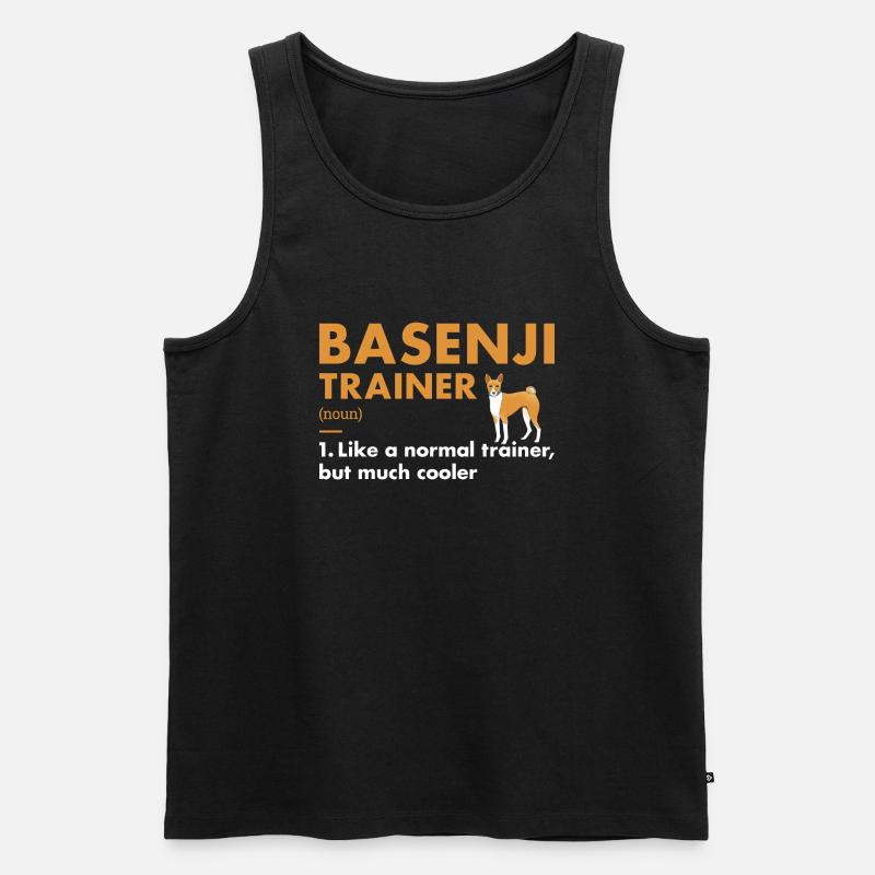 Dog Basenji Trainer Definiton - Männer Premium Bio Tank Top - Schwarz