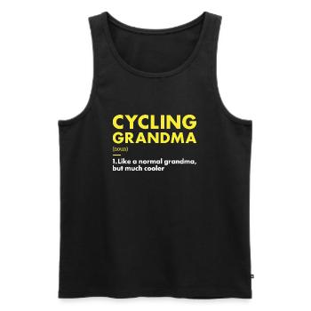 Sport Grandma Cycling - Männer Premium Bio Tank Top - Schwarz - Vorne - Michal (187cm)