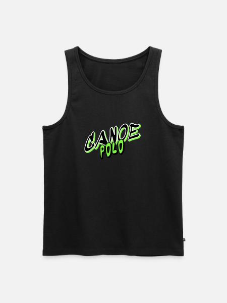 Canoe Polo Graffiti Slogan - Männer Premium Bio Tank Top - Schwarz