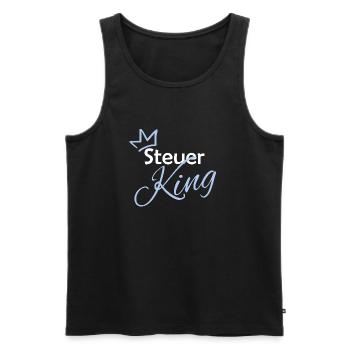 Steuer King - Männer Premium Bio Tank Top - Schwarz - Vorne - AI Model Male 178 light (178cm)