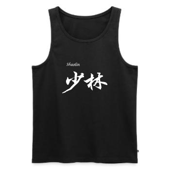 SHAOLIN - CHINA - MARTIAL ARTS KUNG FU - Männer Premium Bio Tank Top - Schwarz - Vorne - AI Model Male 178 light (178cm)