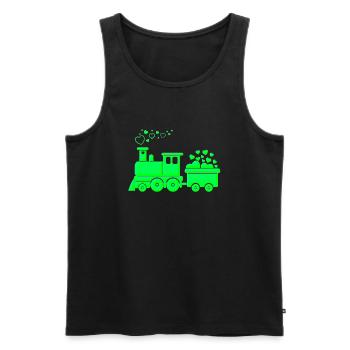 Liebe glückliches Herz Karte Valentinstag Vektor Design Kunst - Männer Premium Bio Tank Top - Schwarz - Vorne - Michal (187cm)