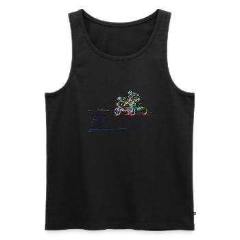 BMX - Männer Premium Bio Tank Top - Schwarz - Vorne - AI Model Male 178 light (178cm)