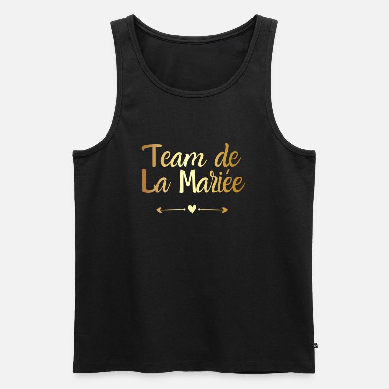Golden Bride Team - Brautgeschenk - Männer Premium Bio Tank Top - Schwarz