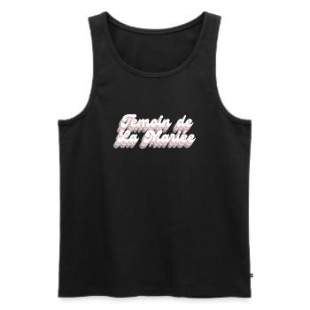Retro bridal best man - matching tshirt - Men's Premium Organic Tank Top - black - Front - Michal (187cm)