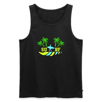Surfer - Débardeur bio Premium Homme - noir - Devant - Michal (187cm)