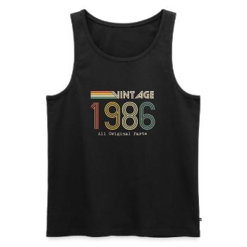 Épique et Légendaire né en 1986 : 38e anniversaire - Débardeur bio Premium Homme - noir - Devant - Michal (187cm)