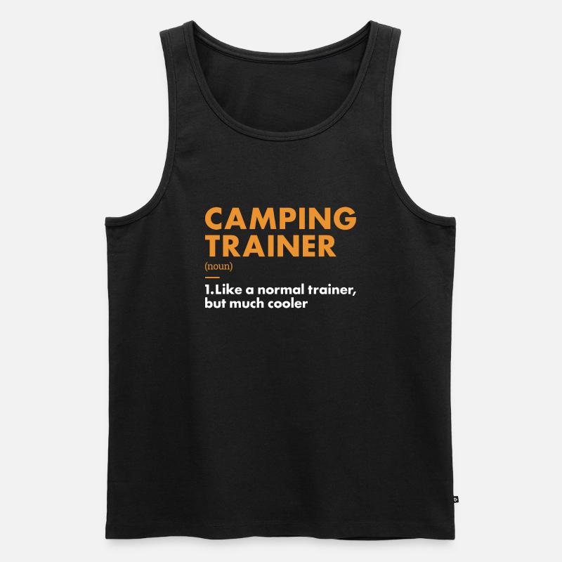 Camper Trainer Definition Camping - Männer Premium Bio Tank Top - Schwarz