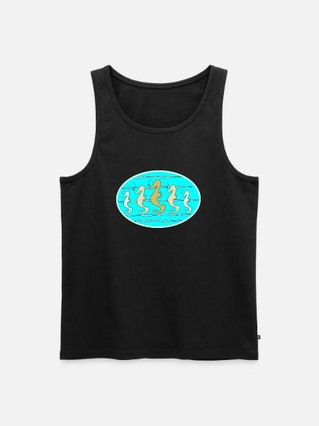 Seepferdchen - Männer Premium Bio Tank Top - Schwarz