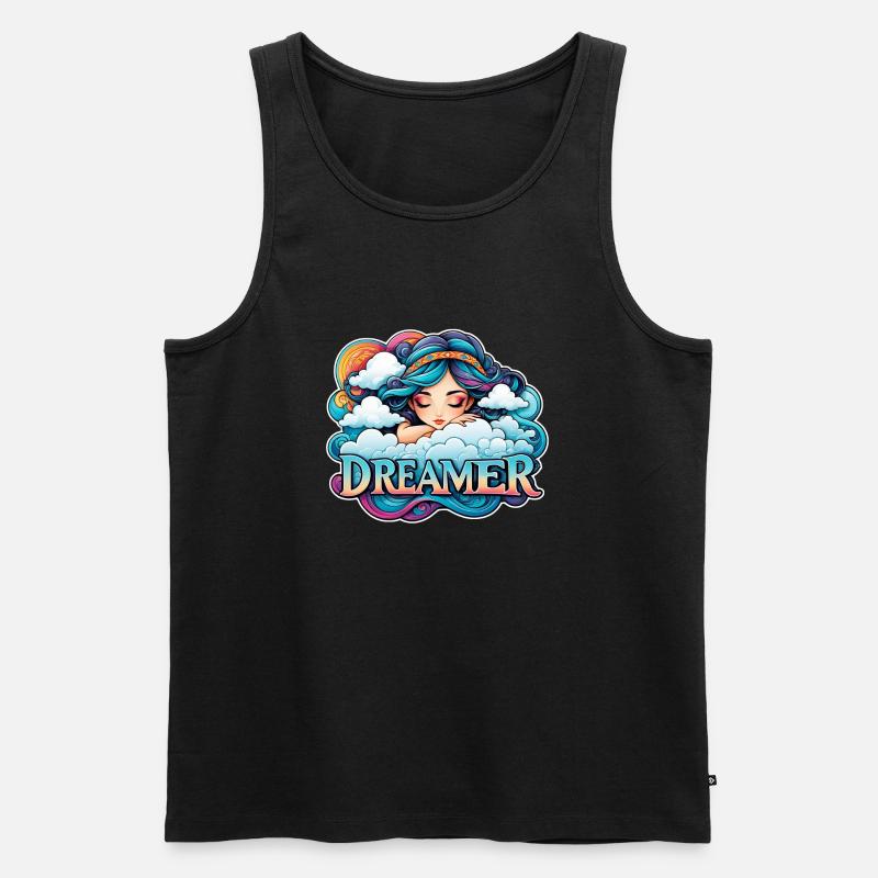 Träumer - Träumer - Träumer - Traum - Träumerei - Männer Premium Bio Tank Top - Schwarz