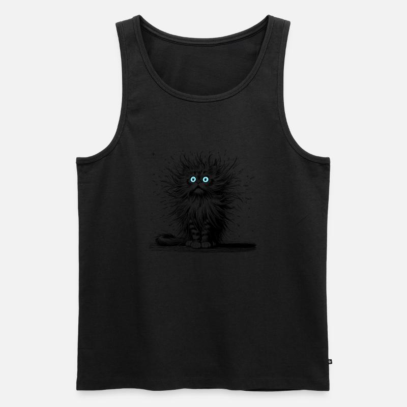 Katze witzig - Männer Premium Bio Tank Top - Schwarz