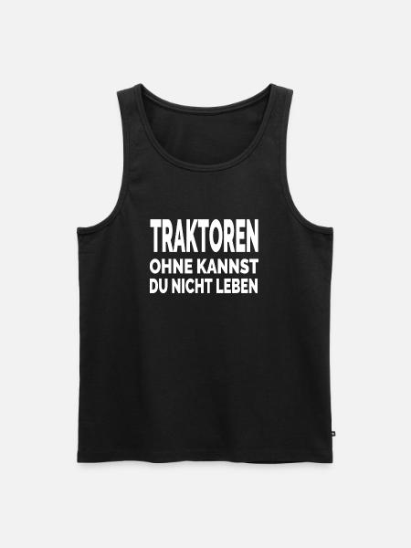 Traktor - Männer Premium Bio Tank Top - Schwarz