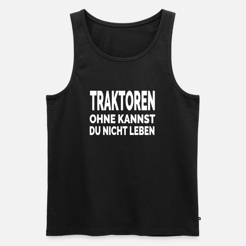 Traktor - Männer Premium Bio Tank Top - Schwarz