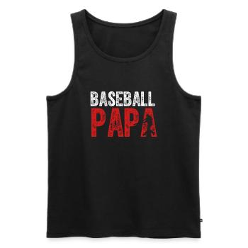 Baseball Papa Grandpa Fans - Men's Premium Organic Tank Top - black - Front - AI Model Male 178 light (178cm)
