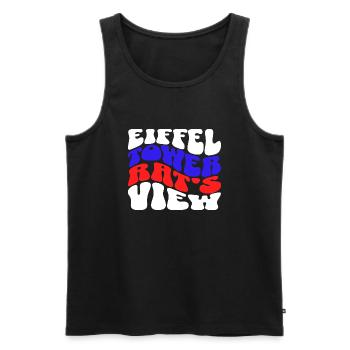 Paris Adventure Eiffel Parisian Rat Mouse Whiskers - Männer Premium Bio Tank Top - Schwarz - Vorne - AI Model Male 178 light (178cm)