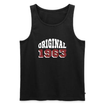 Original 1963 - Männer Premium Bio Tank Top - Schwarz - Vorne - AI Model Male 178 light (178cm)