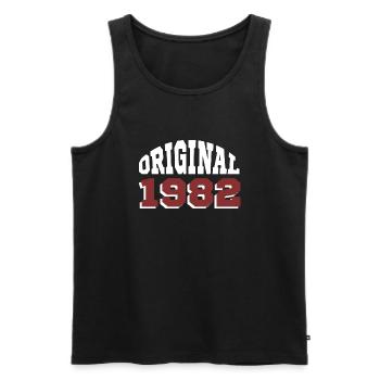 Original 1982 - Men's Premium Organic Tank Top - black - Front - Michal (187cm)
