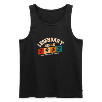 Légendaire depuis 1932 vintage rétro anniversaire - Débardeur bio Premium Homme - noir - Devant - Michal (187cm)