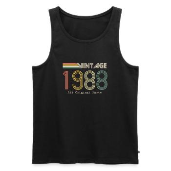 Episch & Legendär Jahrgang 1988: 36. Geburtstag - Männer Premium Bio Tank Top - Schwarz - Vorne - Michal (187cm)