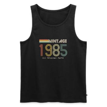 Épique et Légendaire né en 1985 : 39e anniversaire - Débardeur bio Premium Homme - noir - Devant - Michal (187cm)