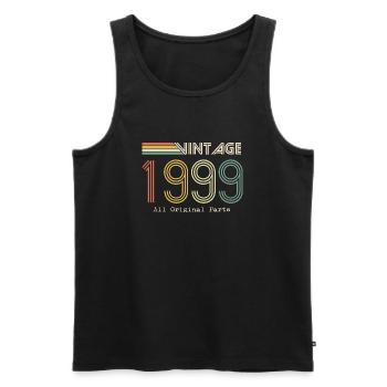 Episch und legendär geboren 1999: 25-jähriges Jubiläum - Männer Premium Bio Tank Top - Schwarz - Vorne - Michal (187cm)