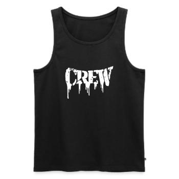 Crew Graffiti Spray Stamp Drops Splashes of Paint - Men's Premium Organic Tank Top - black - Front - Michal (187cm)