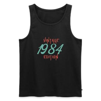 Jahrgang 1984 Ausgabe - Männer Premium Bio Tank Top - Schwarz - Vorne - Michal (187cm)