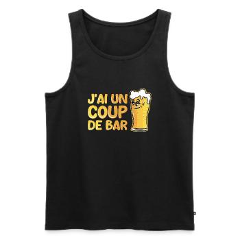 J’ai un coup de bar - Débardeur bio Premium Homme - noir - Devant - Michal (187cm)