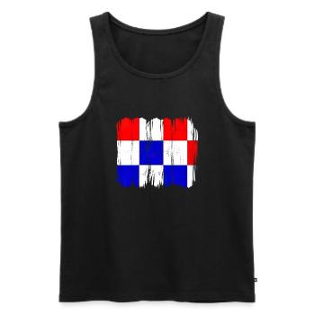 Kroatien hrvatska kroatien hrv hr zagreb geteilte Flagge - Männer Premium Bio Tank Top - Schwarz - Vorne - Michal (187cm)