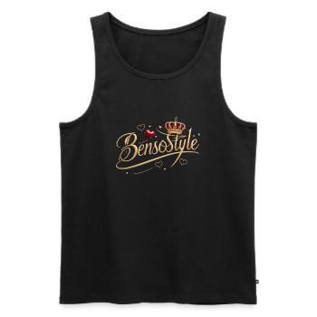 Bensonstyle - Männer Premium Bio Tank Top - Schwarz - Vorne - Michal (187cm)