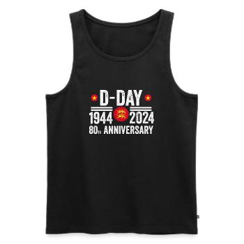 Normandy D-Day 80th Anniversary 1944 2024 - Men's Premium Organic Tank Top - black - Front - Michal (187cm)