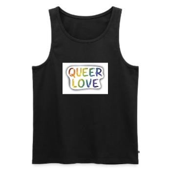 Queer love - Débardeur bio Premium Homme - noir - Devant - Michal (187cm)