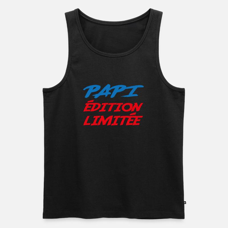 PAPI Limitierte Auflage - Männer Premium Bio Tank Top - Schwarz