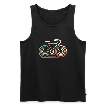 Minimalistisches futuristisches Fahrrad Design - Männer Premium Bio Tank Top - Schwarz - Vorne - Michal (187cm)
