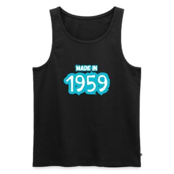 Année 1959 pour les personnes nées en 1959 - Débardeur bio Premium Homme - noir - Devant - Michal (187cm)